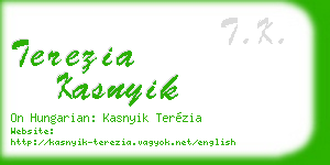 terezia kasnyik business card